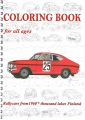 Coloring Book for all ages - Rallycars from 1960's thousand lakes Finland